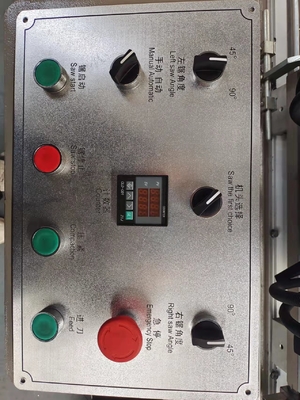 Display digitale Doppio testa macchina da segatura frontale Con 600 mm di diametro lama da segatura taglio 45 e 90 gradi