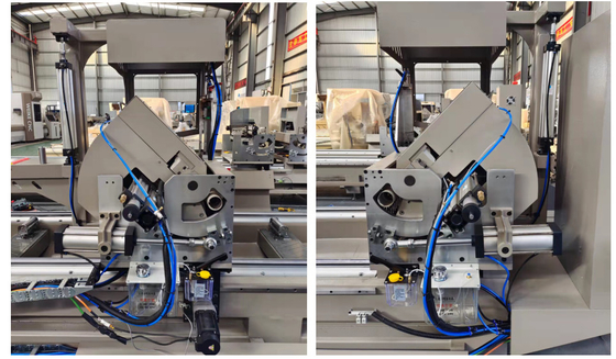 600mm CNC Double Head Mitre Saw per il taglio di profilo di alluminio su finestre e porte fabbrica di produzione