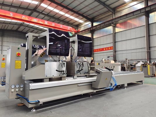 600 seghetta CNC doppia testa mitra macchina di taglio per alluminio e PVC porta finestra