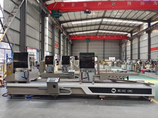 Seghe a doppia mitra automatiche CNC in alluminio per finestre, porte e pareti a tenda