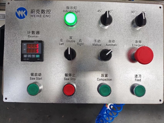 Display digitale doppia mitra taglio segata lamella frontale macchina da segatura per alluminio e UPVC