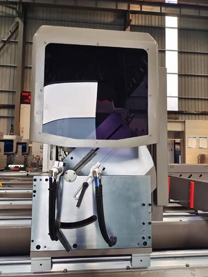 Seghe a doppia testa a mitra 600 mm Porta Finestra Cnc Machine di taglio alluminio