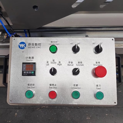 550 lame di sega in alluminio porta finestra UPVC macchina di taglio CNC doppia testa di taglio