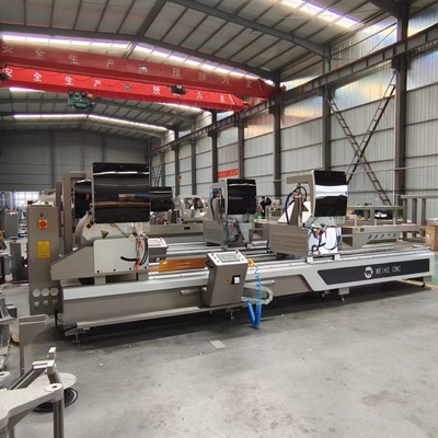 CNC Twin Head Cutting Mitre Saw con 45 e 90 angolo di taglio in alluminio Upvc Window Door Making Machine