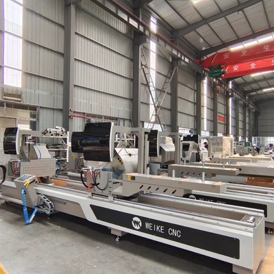 CNC Twin Head Cutting Mitre Saw con 45 e 90 angolo di taglio in alluminio Upvc Window Door Making Machine