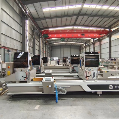 Macchine di taglio a doppia testa a controllo CNC con seghe da 550′ speciali per profili in alluminio